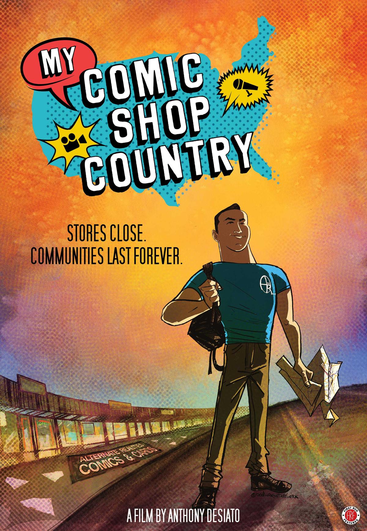 Poster for documentary film My Comic Shop Country