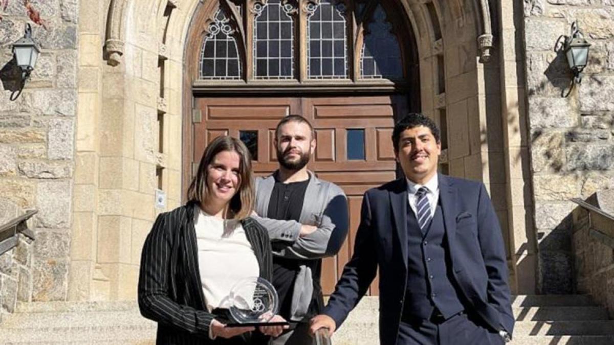 The team of three students included 3L Mary Neil, 3L Roberto III Quiroga, and 3L Aric-James Prazeres, who all represent the Law School’s Fairbridge Investor Rights Clinic as current or former interns.