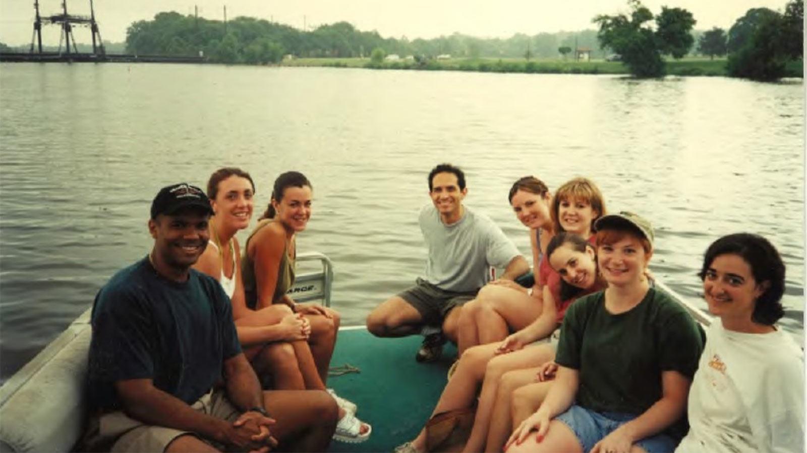 Elisabeth Haub School of Law DC Externship Students on a Boat in 1999