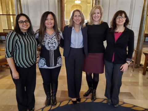 Rachana Shah, Roxanna Yukiko Raff, Professor Andrea Sonenberg, Carol Ann Wanyo, and Cynthia Kay Paradiso.