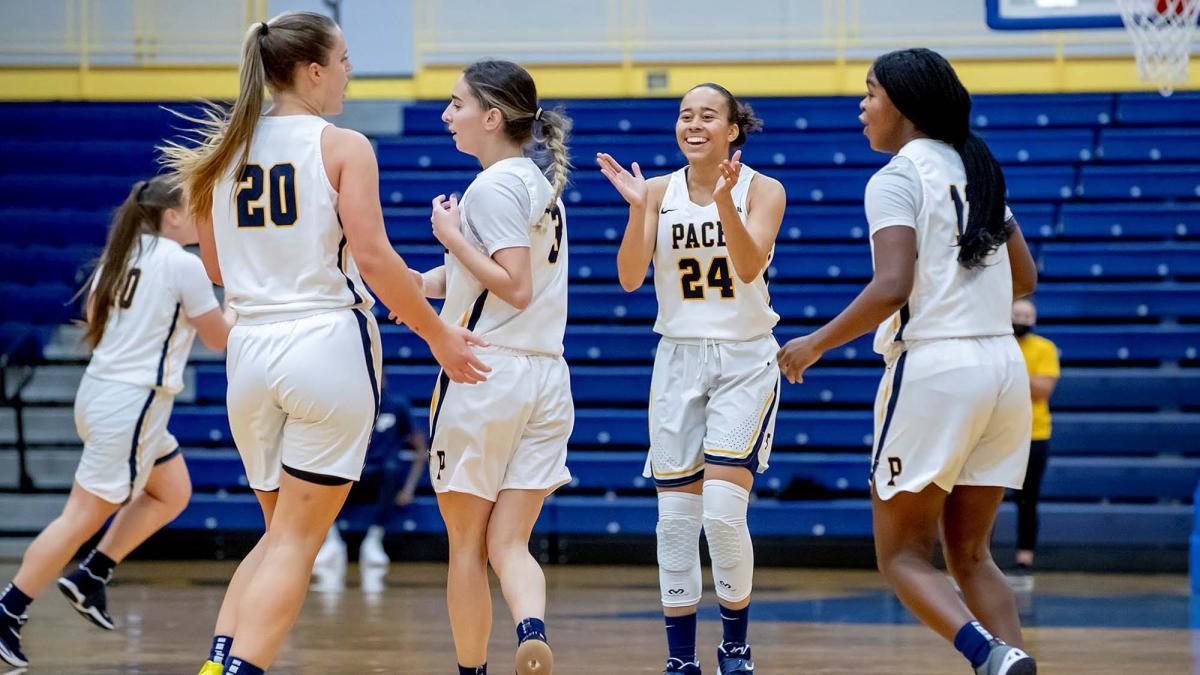 Pace women's bball Naya Rivera cheering on teammates