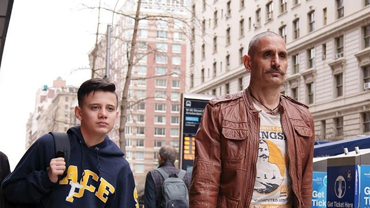 Shahab and his father on the way to the subway to head downtown to Pace's campus