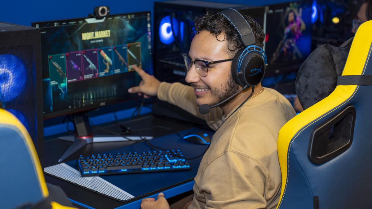 man in gaming chair