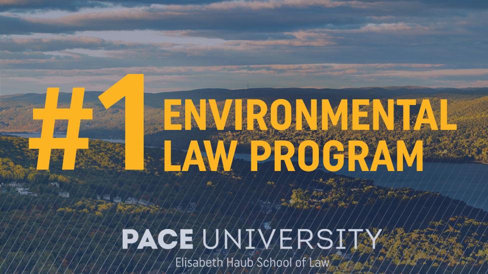 #1 environmental law program with Elisabeth Haub School of Law logo