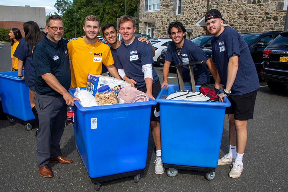 pace staff and students on move-in day