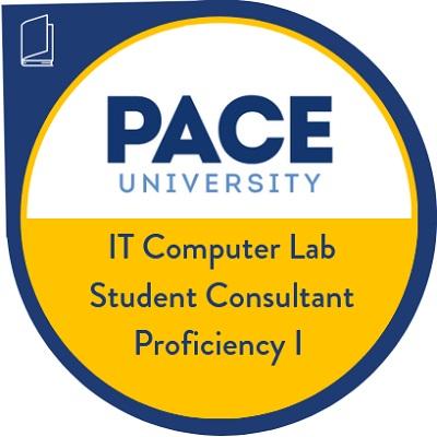 IT Computer Lab Student Consultant Proficiency 1 Badge