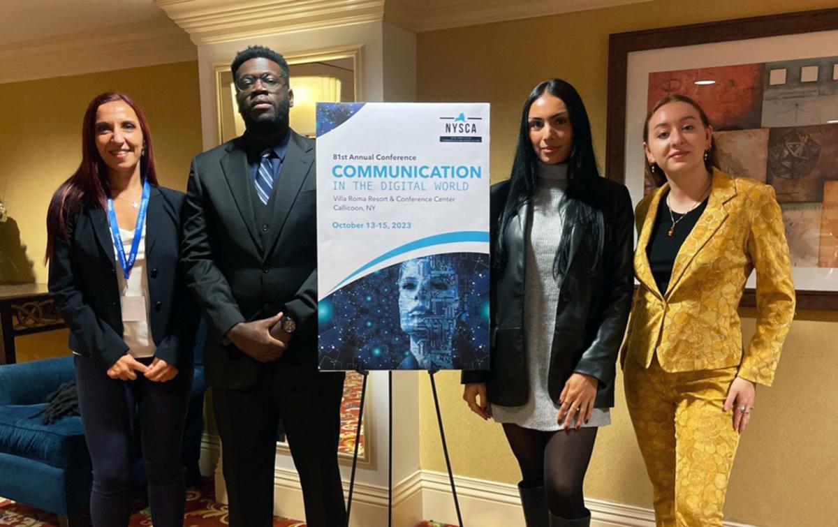 Pace University's Communications and Digital Communications program students present research at the New York State Communication Association Conference