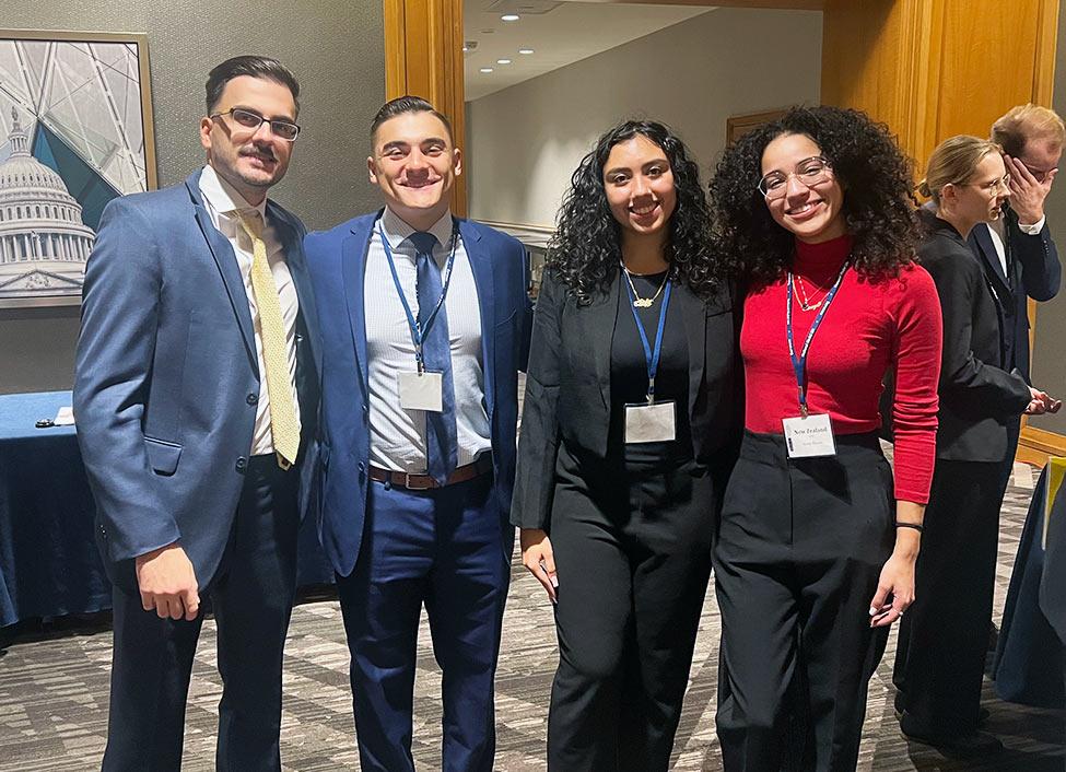 Pace University's Model United Nations students representing the delegations of the Netherlands, New Zealand, and Norway at the National Model UN Conference in Washington, D.C.