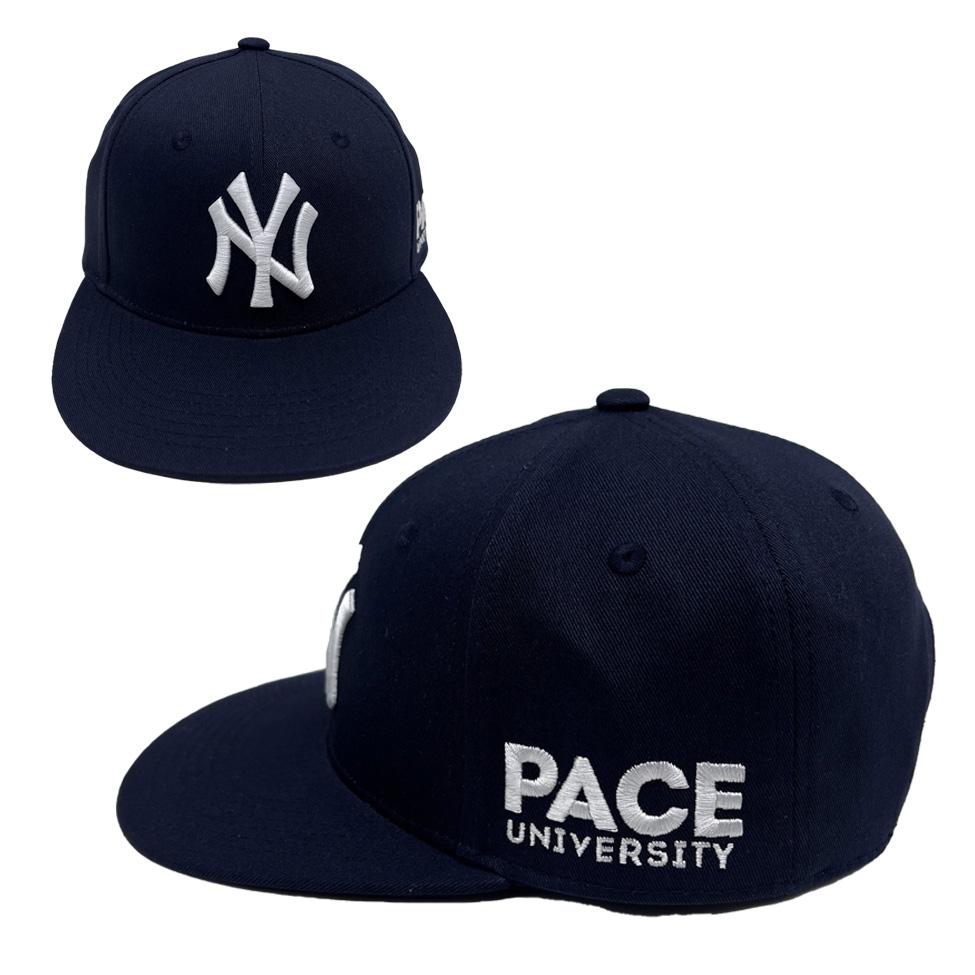 Front and side view of Pace co-branded Yankees hat.