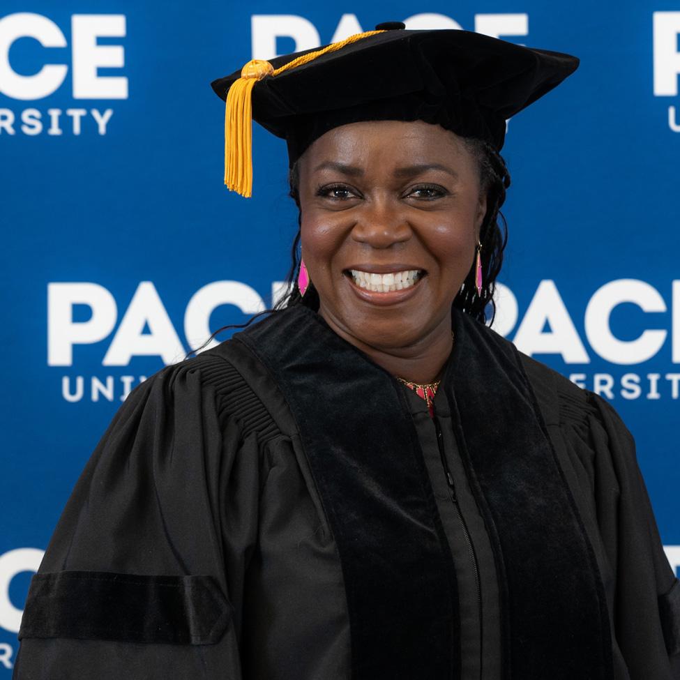Launette Woolforde, graduate of Pace University, posing for the camera.