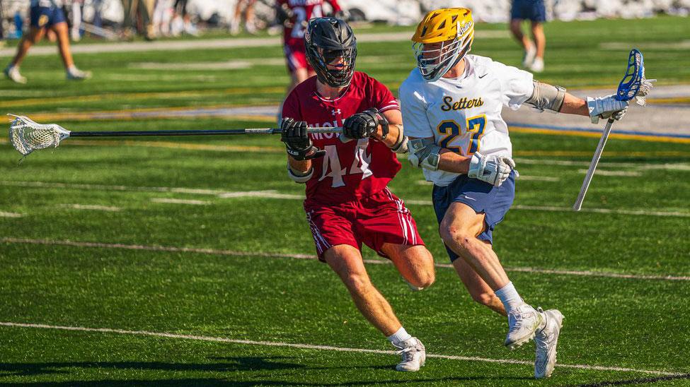 Pace men's lacrosse player during a match.