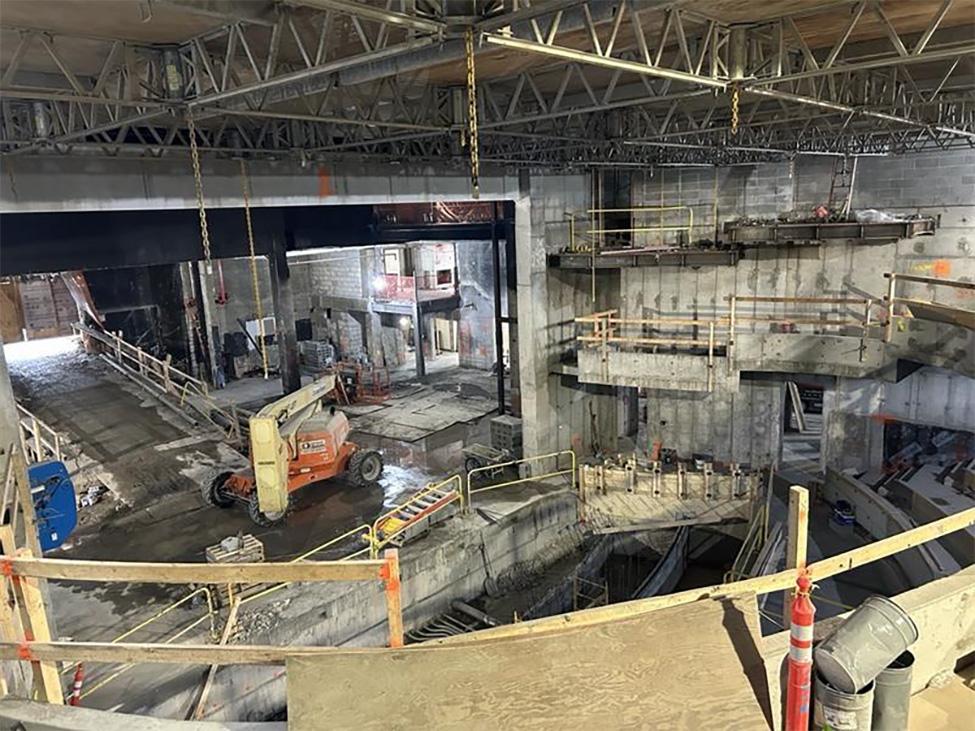 Construction image of the new Schimmel Theater.