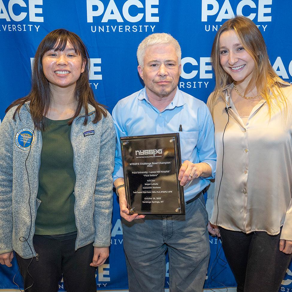 Pace University College of Health Professions NYSSPA Medical Bowl Challenge winners