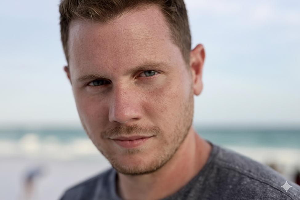 Google AI expert Charles Elliott looks into the camera