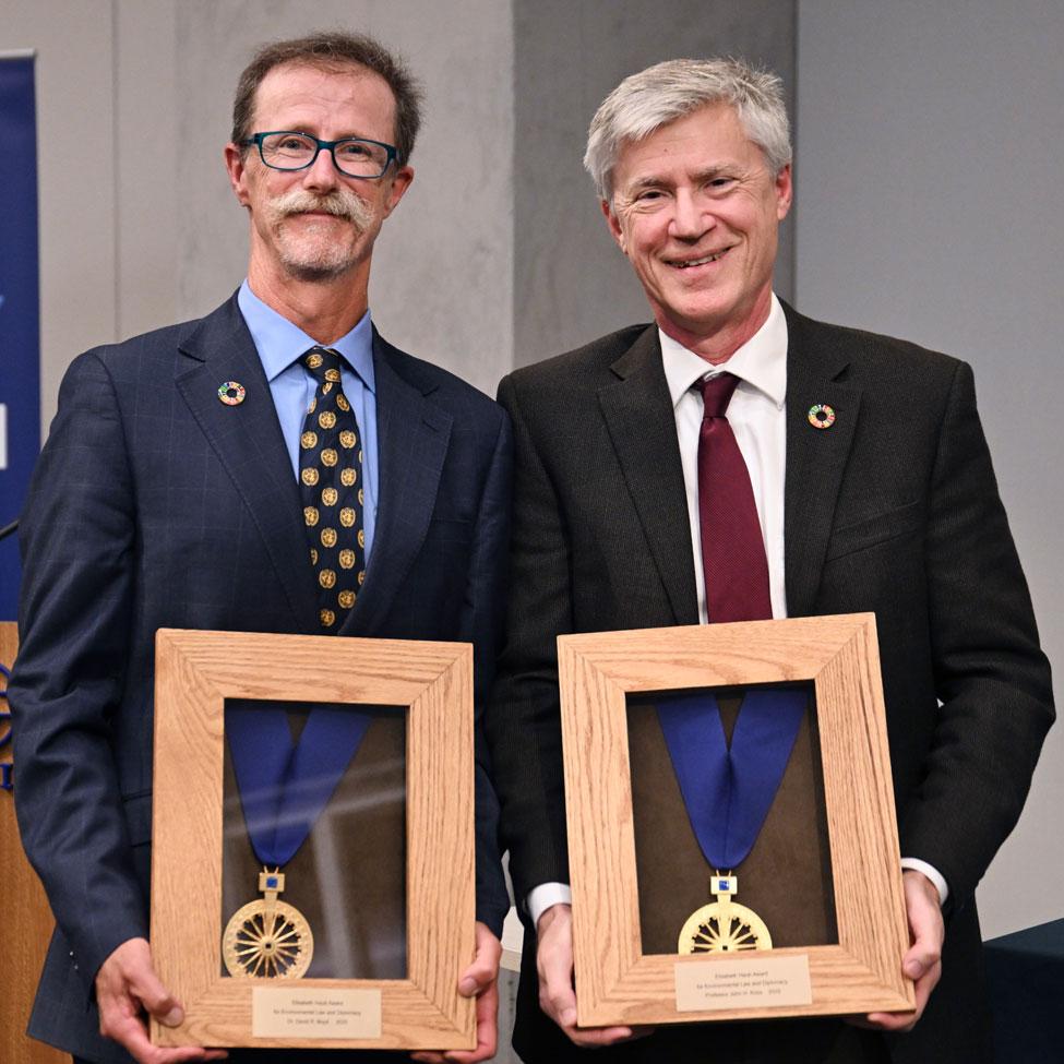 2025 Haub Award laureates David Boyd and John Knox