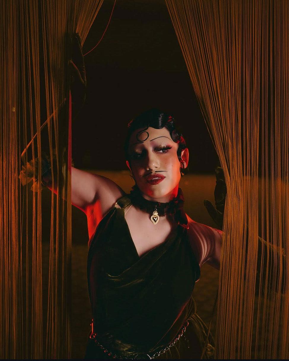 Gabriela Campo in costume for Cabaret.