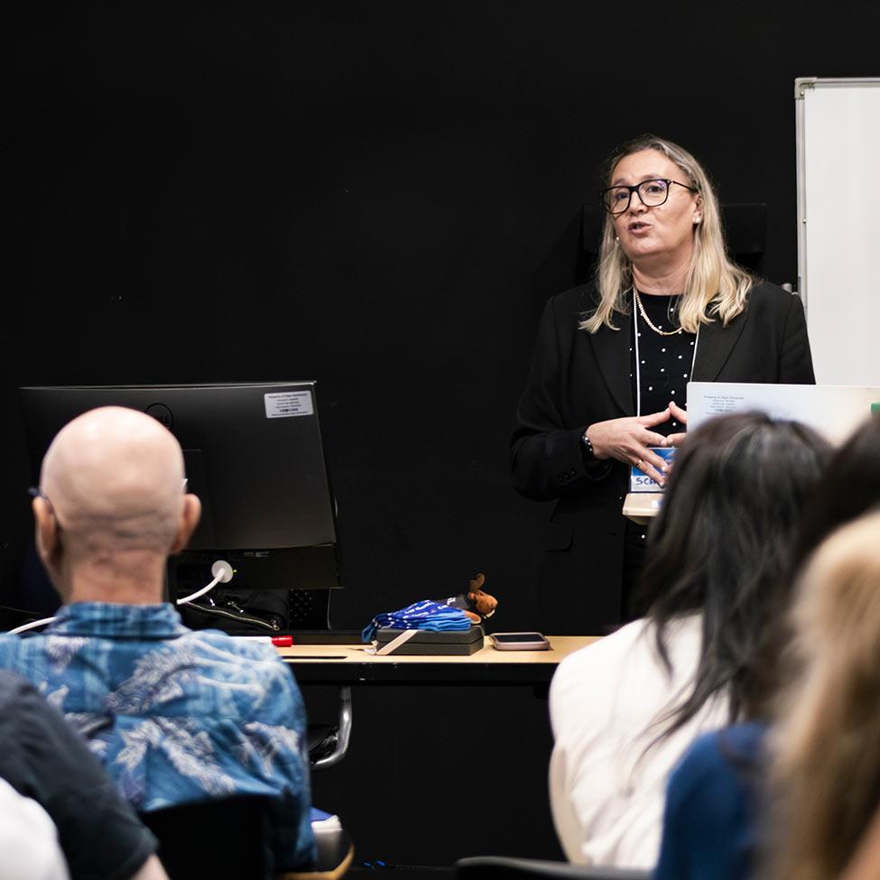 Pace faculty member Christelle Scharff presents at the AI Conference