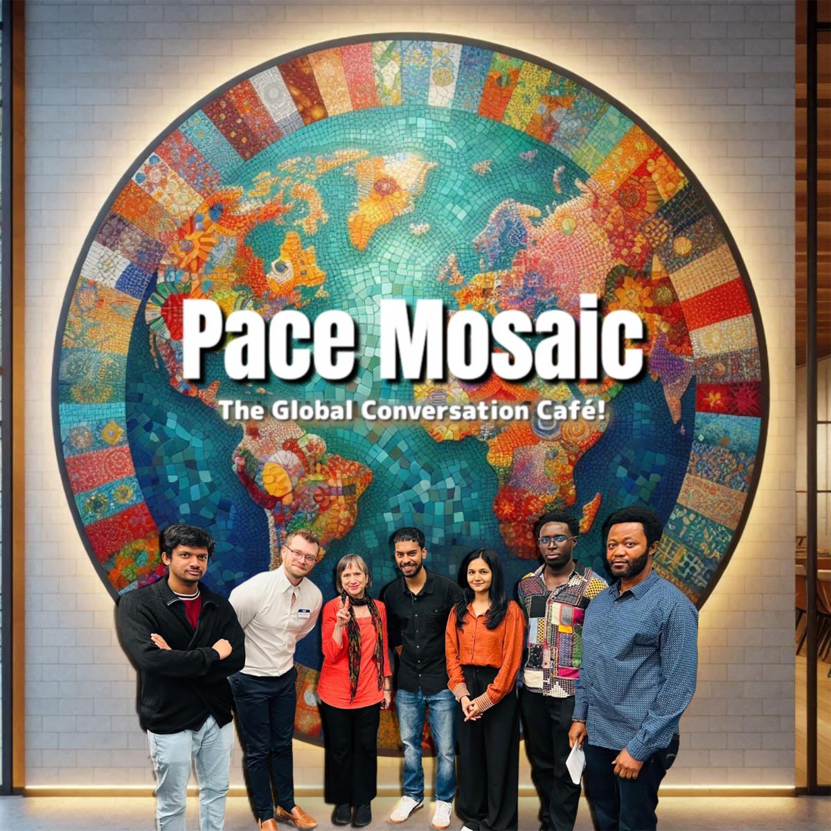 Pace Mosaic logo with the IAS team posing in front of it.