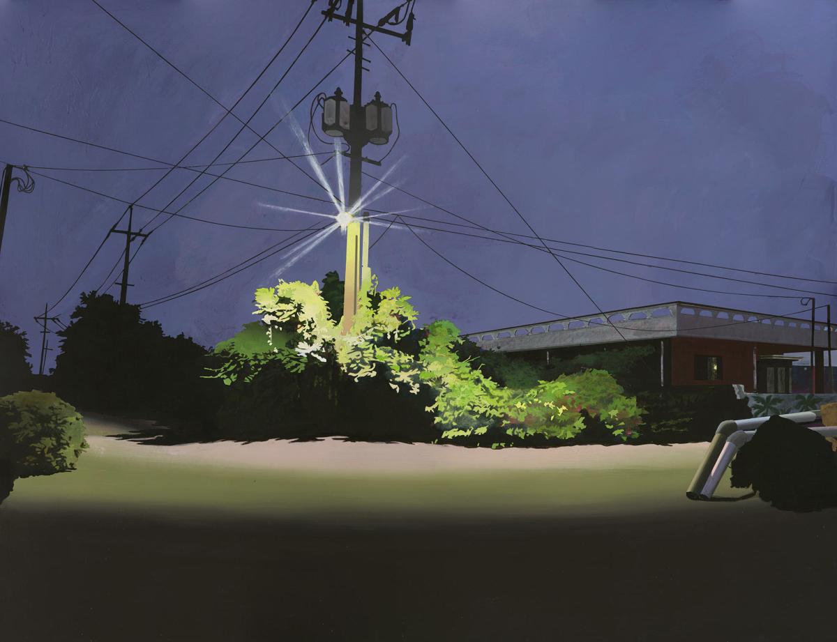 Siobhan McBride, Salt and Tangerines, 2026, acrylic gouache, paint marker, and colored pencil on paper on panel, 18 x 24 inches.