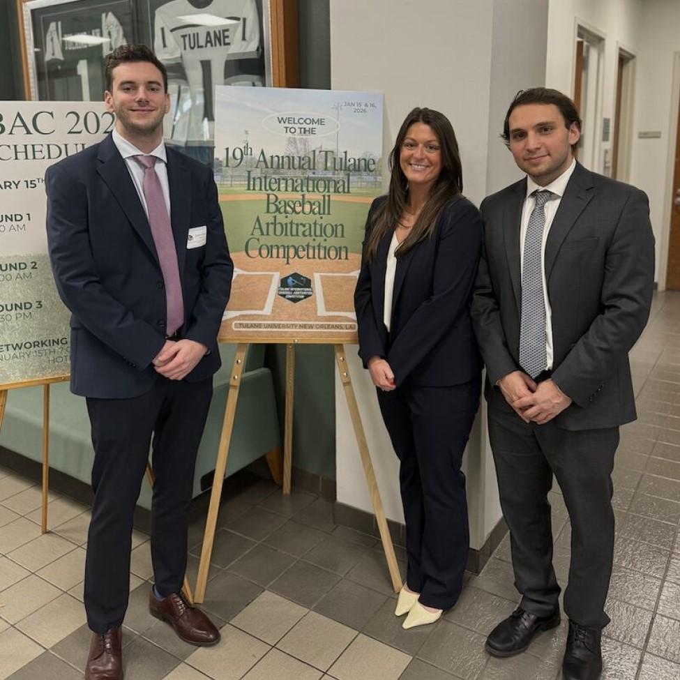Elisabeth Haub School of Law at Pace University student advocates at the 19th annual Tulane International Baseball Arbitration Competition