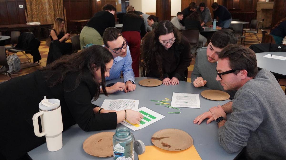 Elisabeth Haub School of Law at Pace University students participating in a roundtable