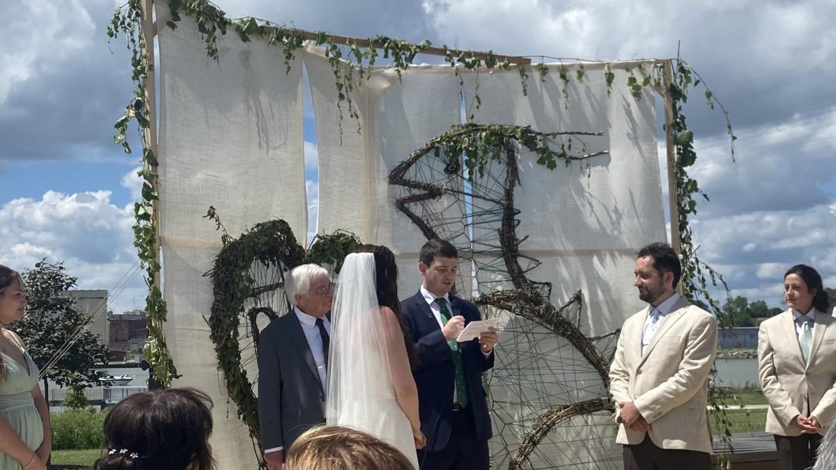 Elisabeth Haub School of Law at Pace University alumni wedding with officiant