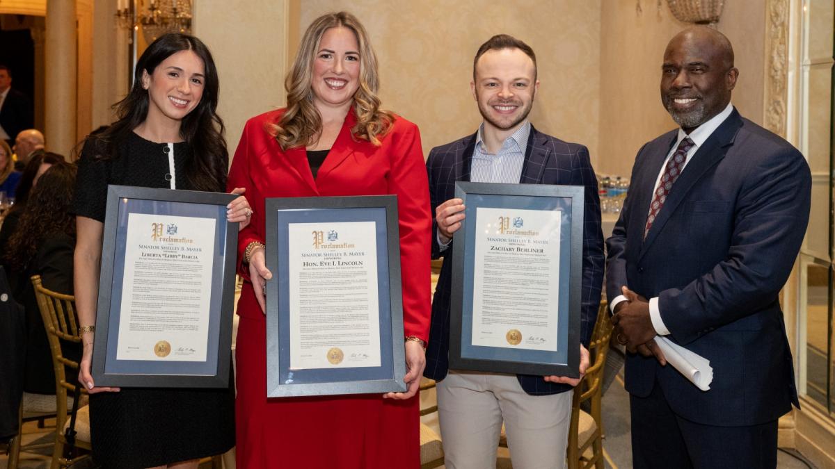 Elisabeth Haub School of Law at Pace University Dean Horace Anderson with Shining Star recipients at 2026 leadership awards dinner