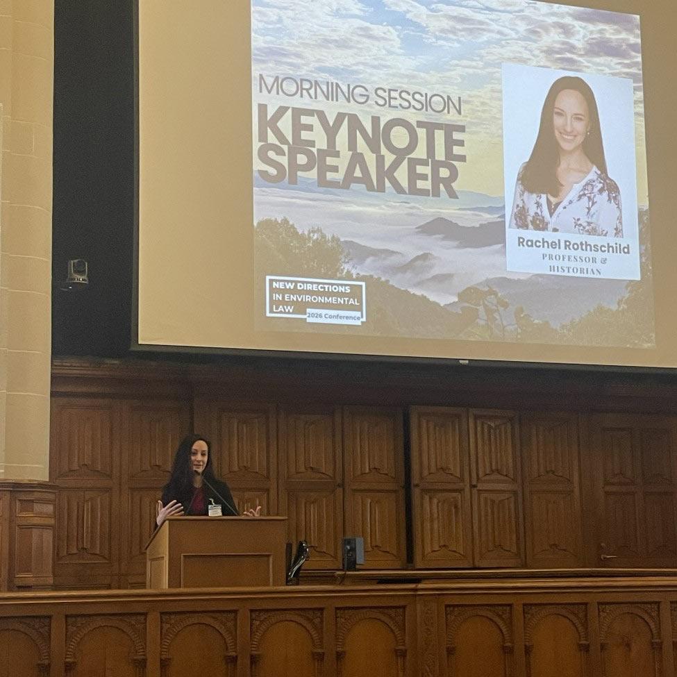 Professor Rachel Rothschild delivering lecture at NDEL Conference cohosted by Elisabeth Haub School of Law at Pace University