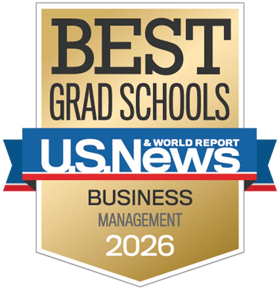 U.S. News and World Report Badge for Best Grad Schools for Business Management 2026 for Pace University.