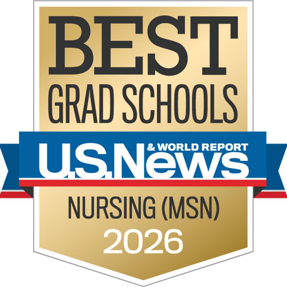 U.S. News and World Report Badge for Best Grad Schools for Nursing (MSN) 2026 for Pace University.