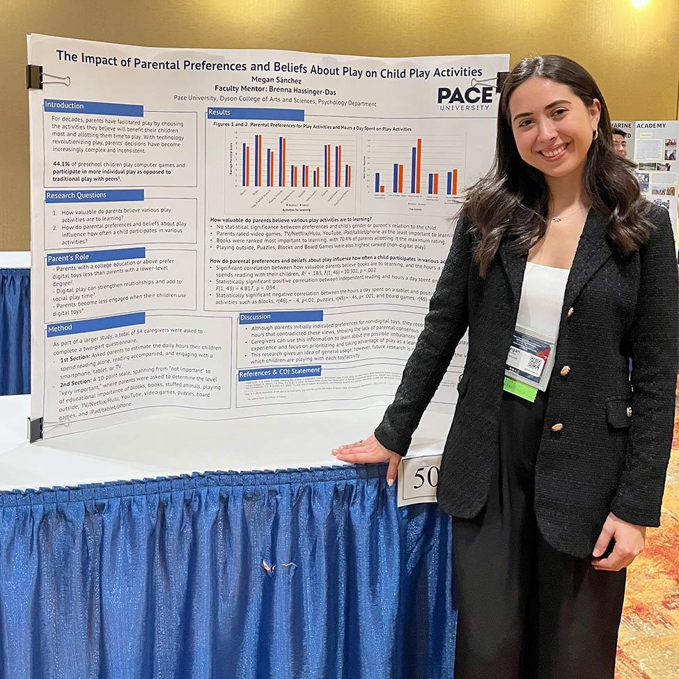 Pace University's Psychology NYC student Megan Sanchez