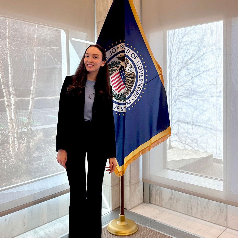 Pace University Economics student Victoriia Yevtushenko