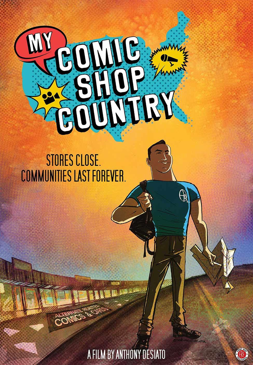 Poster for documentary film My Comic Shop Country