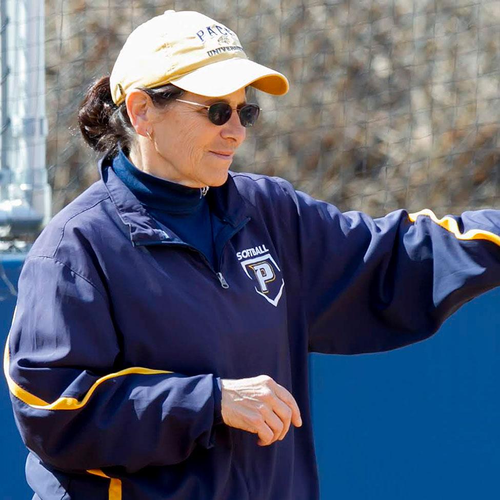 Pace University softball head coach Claudia Stabile.