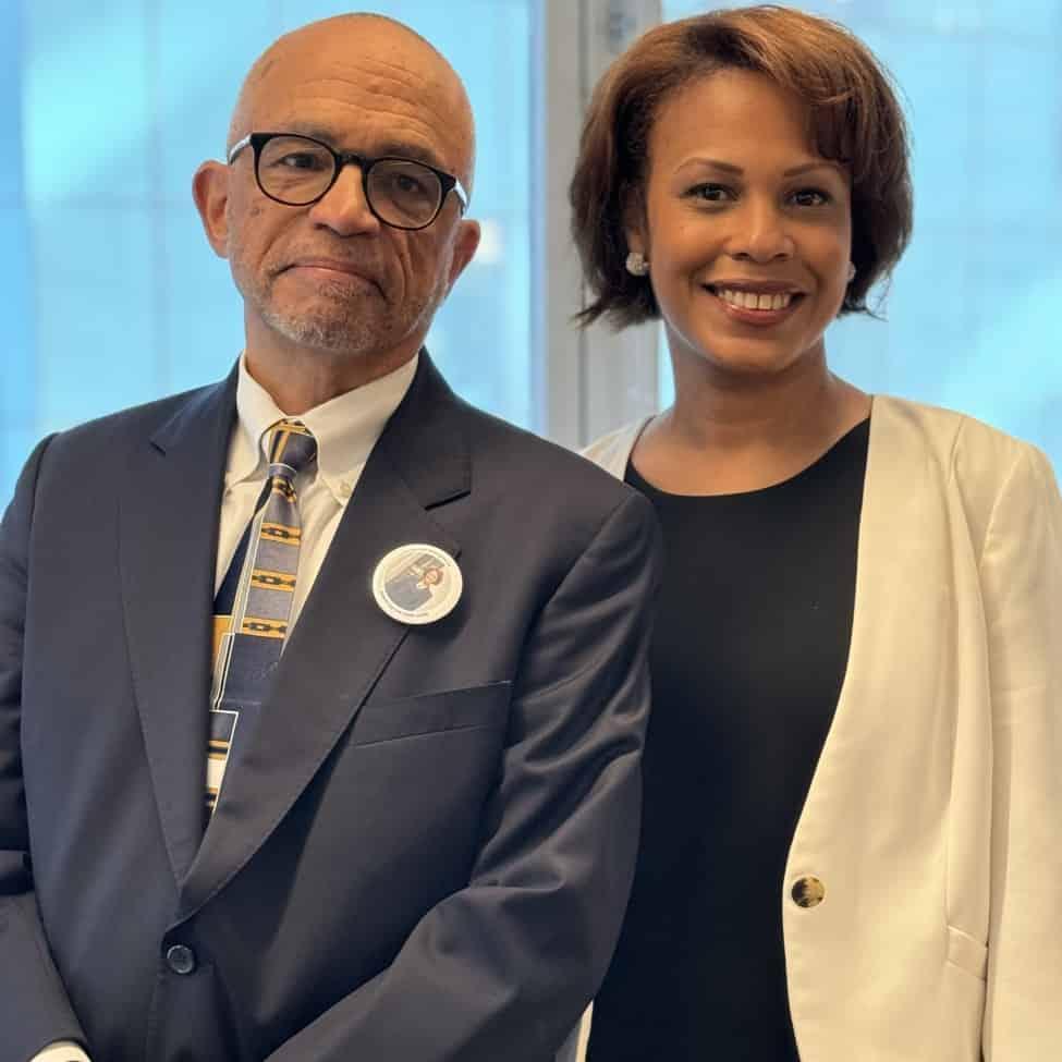 Professor Randolph McLaughlin standing with daughter Judge Scott-McLaughlin