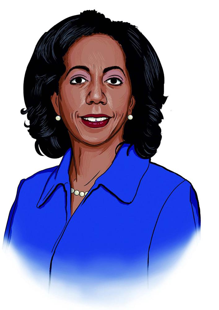 Illustration of Sabrina A Griffin smiling