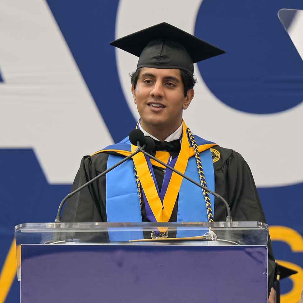 Pace University Opportunitas speaker addresses the Commencement crowd