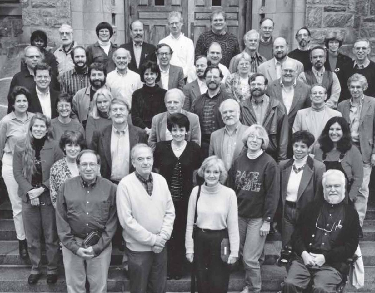 Group shot of founding faculty and dedicated educators of Pace Haub Law.