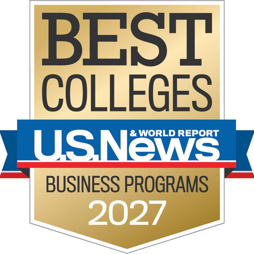 U.S. News and World Report Badge for Best Colleges Business Program 2027 for Pace University.
