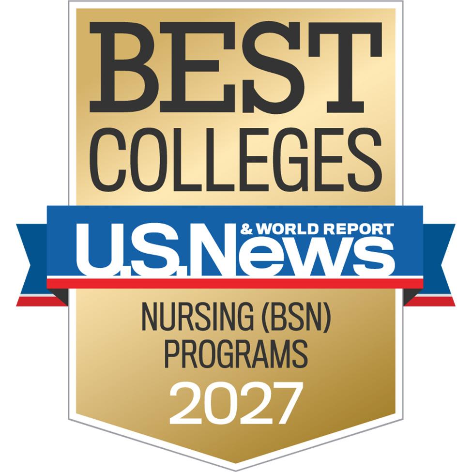 U.S. News and World Report Badge for Best Colleges Nursing (BSN) Programs 2027 for Pace University..