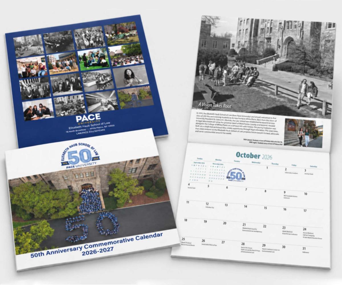 Law 50th anniversary calendar sample