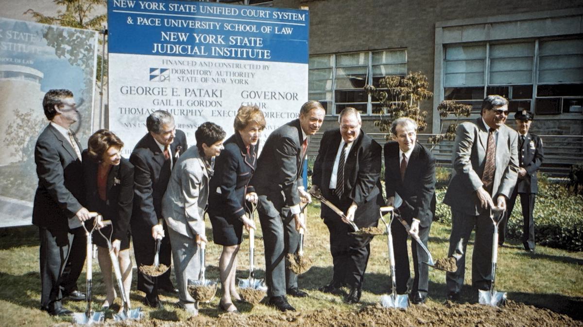 Leadership break ground for the NYS Judicial Institute
