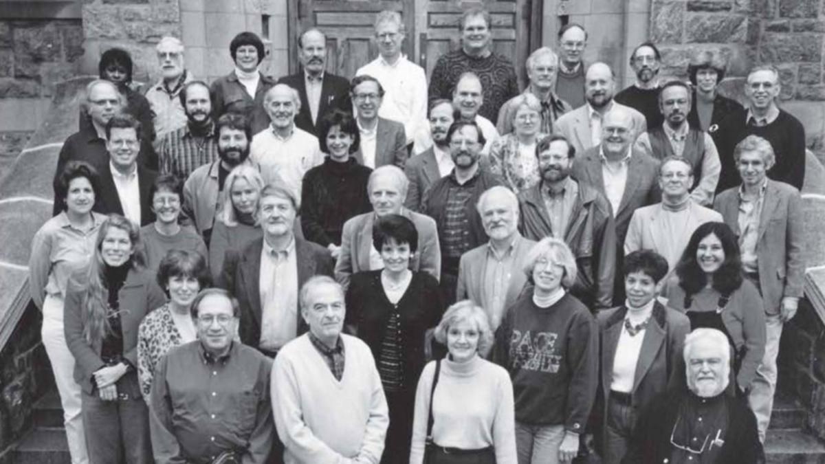 Law faculty on steps of Preston Hall 1997