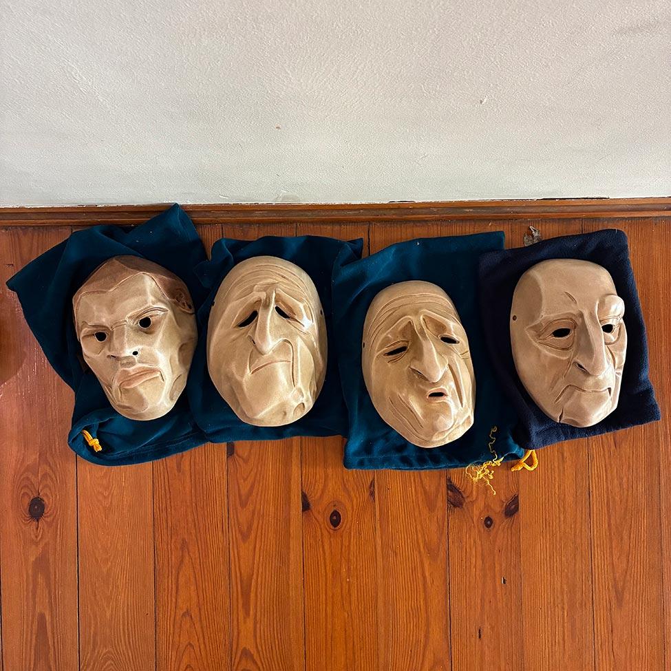 Sartori masks as part of Sebastian Cromwell's studies in Padua, Italy.