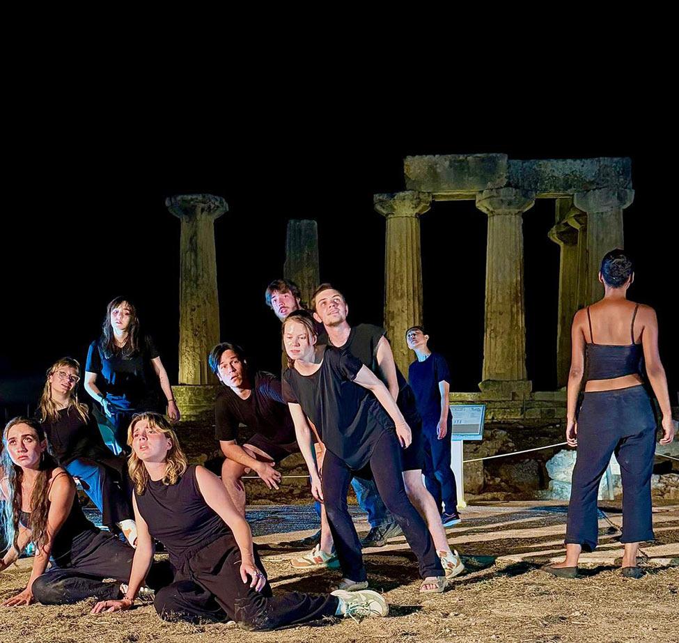 Sands alumni performing in Greece.