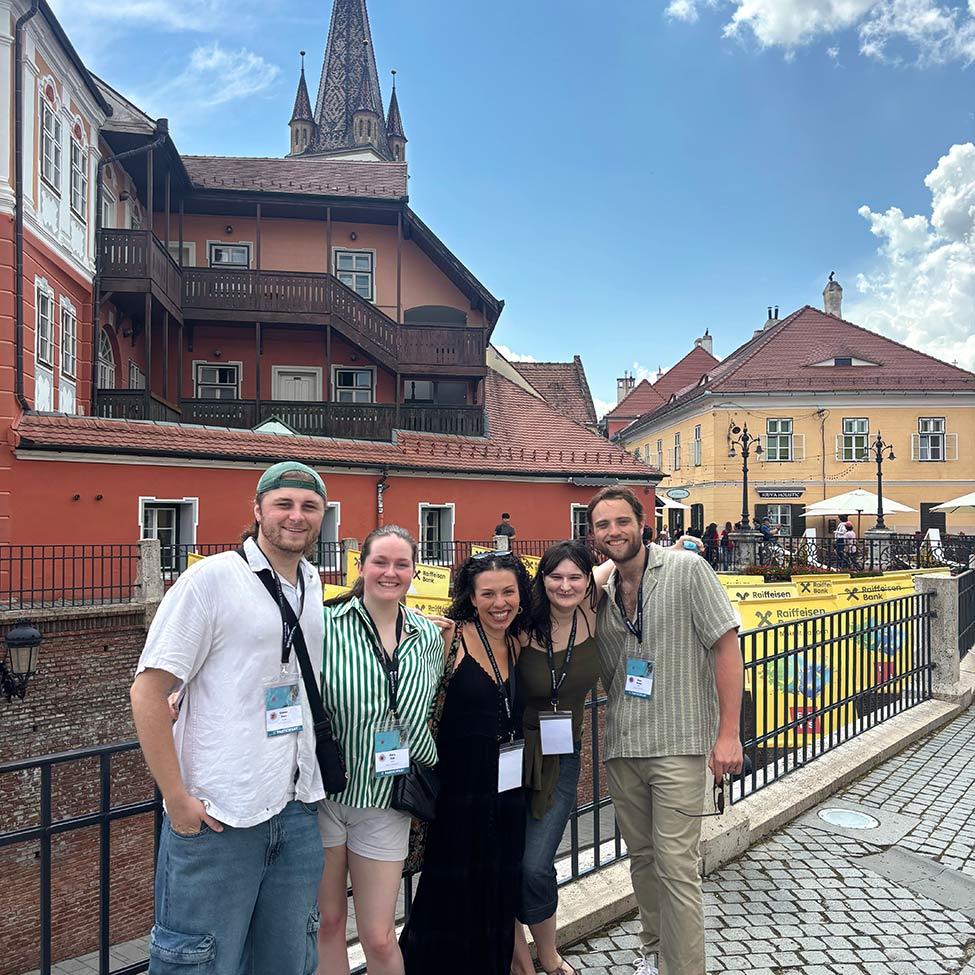 Sands alumni in a group photo at the Sibiu festival.