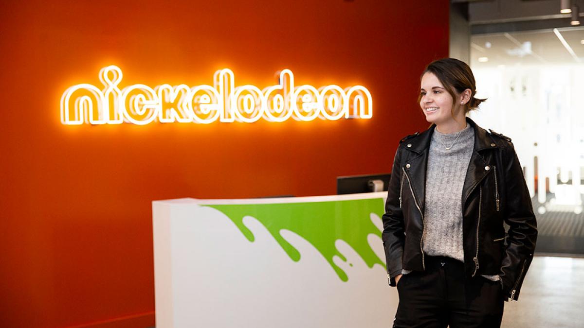 Pace student interning at Nickelodeon