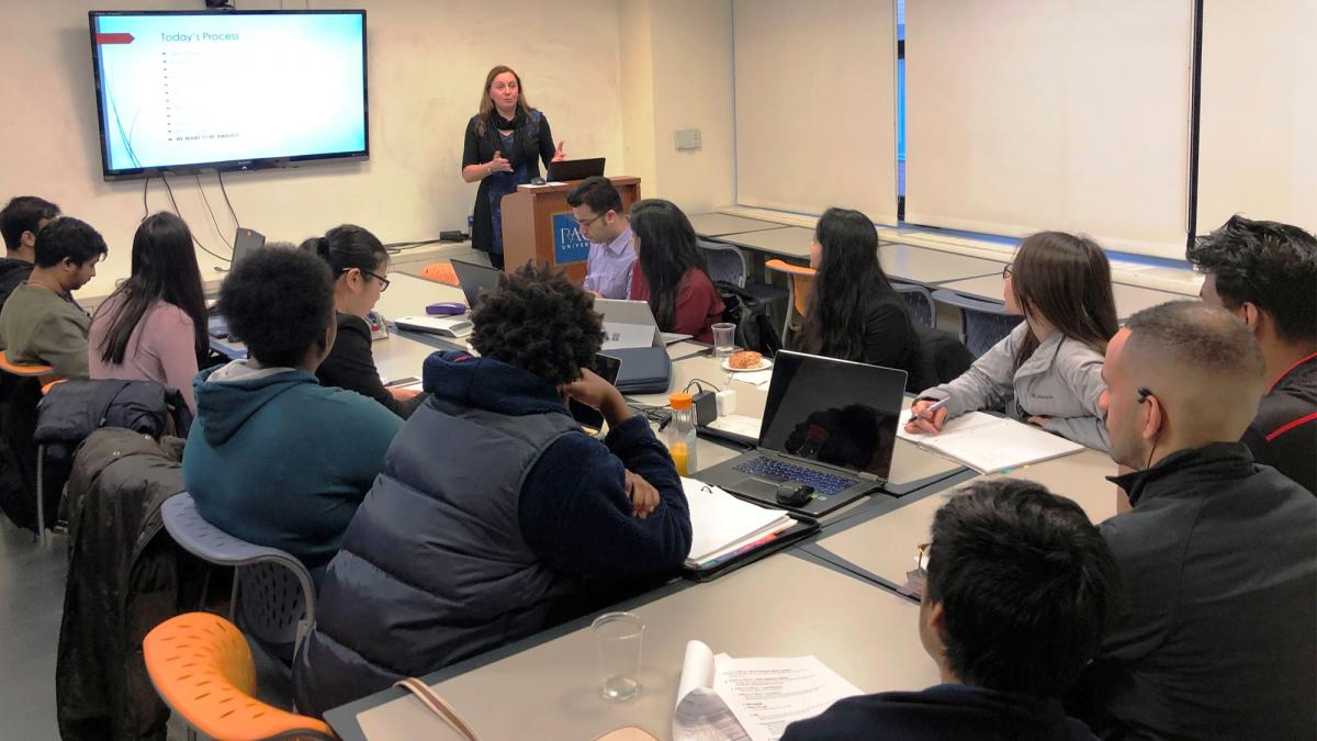 Students in an eLab class.