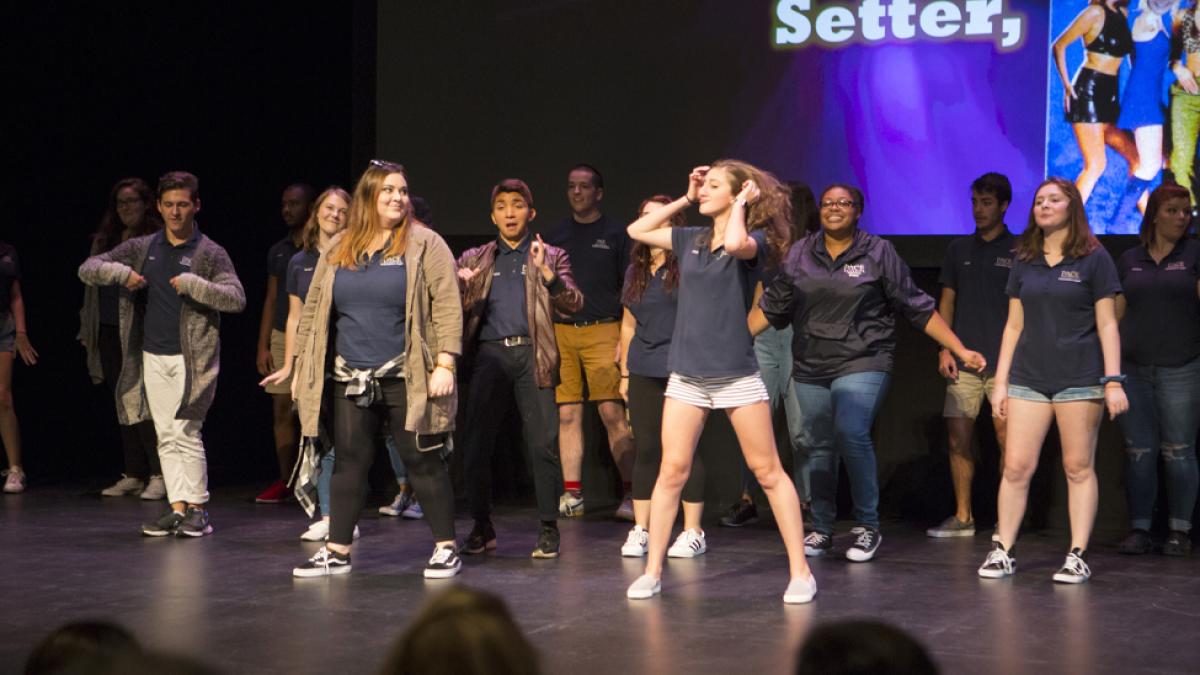 Pace University students performing.