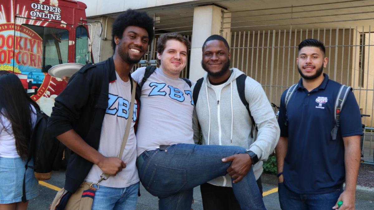 Group of students involved in Greek life.